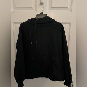 Hooded charcoal colored sweatshirt